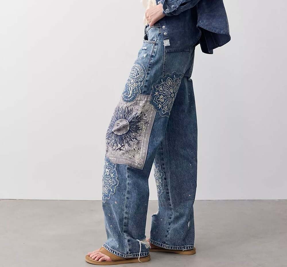 We The Free Reverie Patchwork Jeans Size 26 - Picture 4 of 4